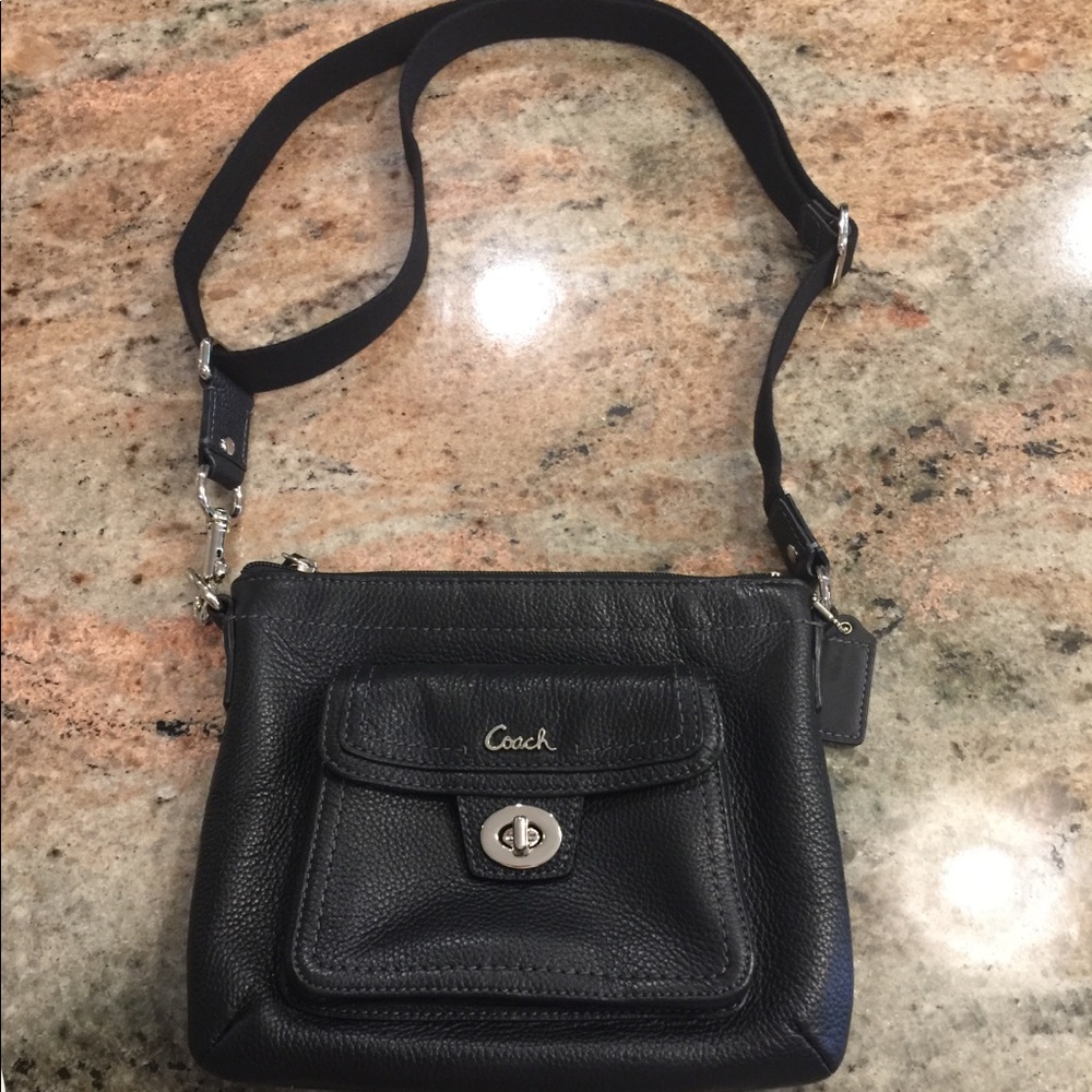 Coach Pebbled Leather Swing Crossbody Purse